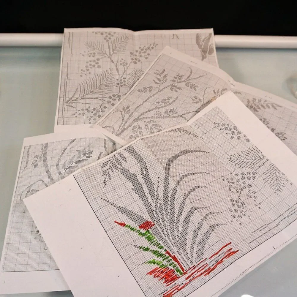 Cross Stitch Patterns Pattern Original And Enlarged Photocopies